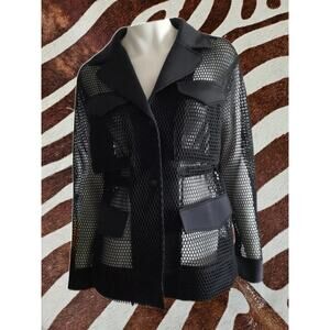 UTERQUE Cinch Waist Mesh Jacket SZ M